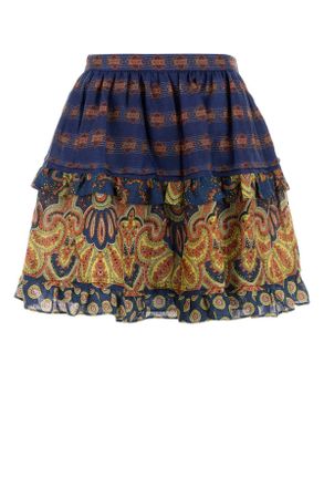 Valentino Garavani Printed Linen Skirt