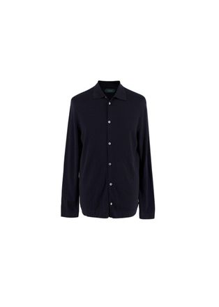 Zanone navy wool long sleeved cardigan Size XS