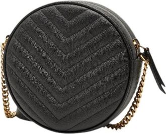 Saint Laurent Pre-owned Cross Body Bags, female, Black, Size: ONE SIZE Pre-owned Leather Shoulder Bag
