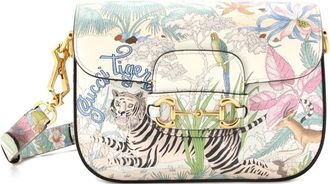 Gucci Horsebit 1955 Shoulder Bag Printed Leather Mini crossbody bag - Groen