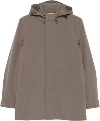 Woolrich Duifgrijs Soft Shell Mac Jas - Heren - Parka Jassen - Grijs - L - Jassen