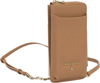 Patrizia Pepe Telefoonhoesje - Dames - Telefoonaccessoires - Beige - ONE Size - Leer - Accessoires