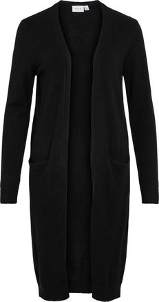 Vila Womens VIRIL Long L/S Knit Cardigan-NOOS Sweater, Black, XXL