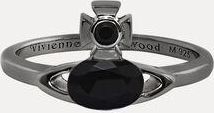 Vivienne Westwood Allie Ring Ruthenium-black-cz Ruthenium-black-cz Unisex