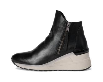 Eric Michael Womens Nancy Leather Wedge Boot In Black