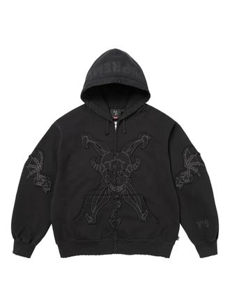 SUPREME x Yohji Yamamoto zip-up hoodie - unisex - Fabric - M - Black