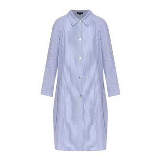 Rag & Bone Single-Breasted Coats, female, Blue, Size: XS Gayle Striped Poplin Trench Coat