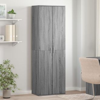 vidaXL Vidaxl - Aparador Alto Madera De Ingenier&iacute;a Gris Sonoma 60x35x180 Cm