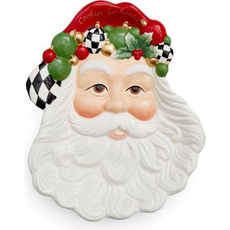 Spode Christmas Tree Santa Cookie Plate in Green at Nordstrom