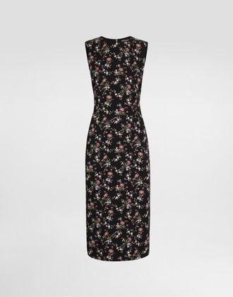 Dolce & Gabbana Small Floral-print Charmeuse Dress - Woman Dresses Multicolor 36