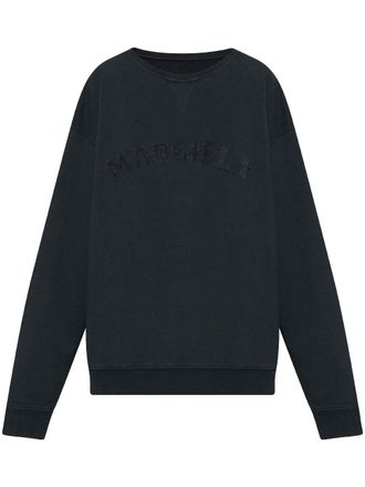 Maison Margiela logo-embroidered sweatshirt - Black