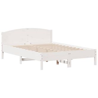Berkfield Home Beautiful Bed Frame without Mattress White 160x200 cm Solid Wood Pine