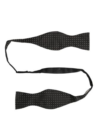 Dolce & Gabbana Polka Dot Silk Bow Tie - Black