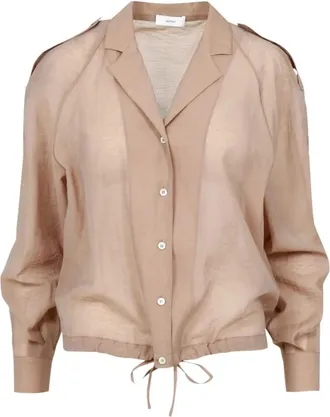 Mauro Grifoni Overhemden, Dames, Beige, S, Grifoni Shirts Desert