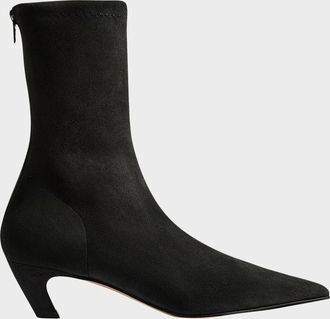 Khaite 40mm Arizona Leather Ankle Boots