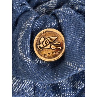 Etro Cotton-Linen Hair Band - Blue