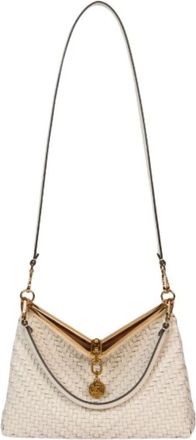 Etro Witte Geweven Leren Schoudertas - Dames - Schoudertassen - Wit - ONE Size - Tassen