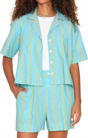 Xirena Thea Button Front Shirt In Sea Breeze