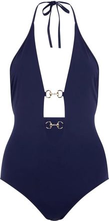 Gucci Badpak uit &eacute;&eacute;n stuk - Dames - Badpakken - Blauw - M - Badmode