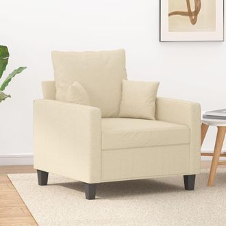 vidaXL Sill&oacute;n De Tela Color Crema 60 Cm Vidaxl
