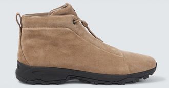 Ermenegildo Zegna Triple Stitch suede high-top sneakers
