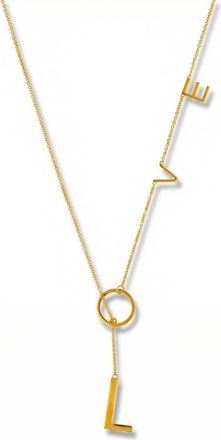 Pompeii3 Love Lariat Necklace 18k Gold Plated 21