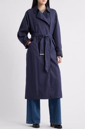 Bernardo Longline Rain Trench Coat in Navy at Nordstrom Rack, Size Xx-Large