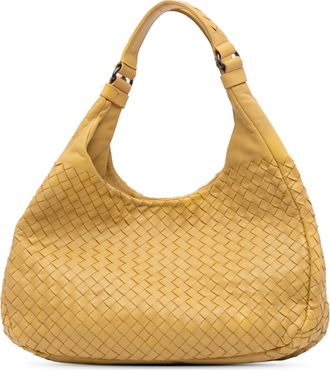 Bottega Veneta Pre-owned Womens Intrecciato Leather Hobo Bag - Beige - One Size