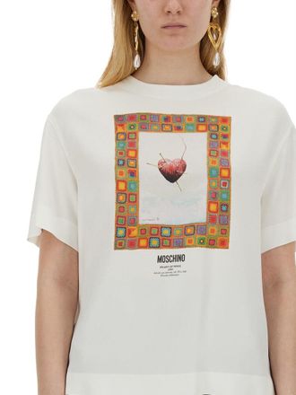 Moschino Heart Design T-Shirt - White