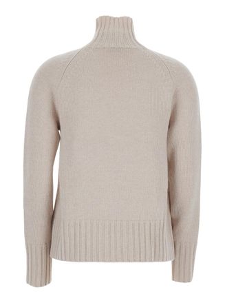 Max Mara Womens Sweater Mantova White Wool-Cashmere Tops Top