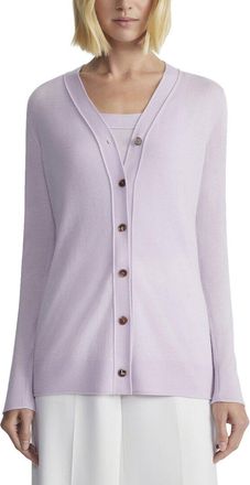 Lafayette 148 New York Button Front Cashmere Cardigan