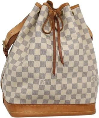 Louis Vuitton Pre-owned Bucket Bags, female, White, Size: ONE SIZE Pre-owned Vintage Canvas Bucket Bag