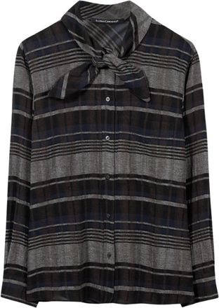 Luisa Cerano Licht Semi-Transparant Shirt - Dames - Blouses - Veelkleurig - S - Katoen - Overhemden