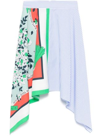 Moschino Mini-rok met gemixte print - Blauw