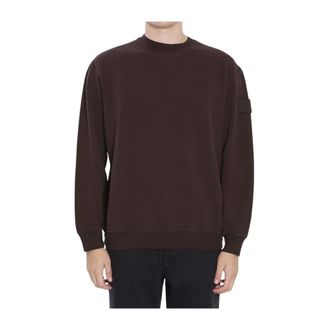 Stone Island Sweatshirts, male, Brown, Size: S Stretch Cotton Fleece