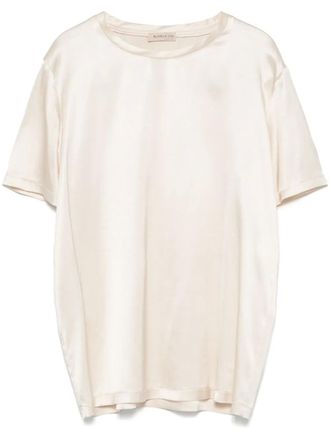 Blanca Vita satin T-shirt - Neutrals