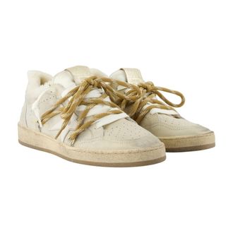 Golden Goose Womens Ballstar Sneaker Beige Cowhide