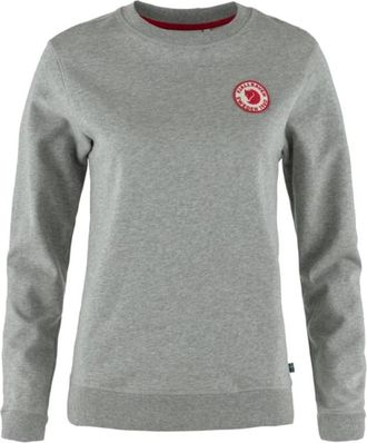 Fj&auml;llr&auml;ven 1960 Logo Badge Sweater - Dames - Sweatshirts - Grijs - L - Katoen - Hoodies & sweatvesten