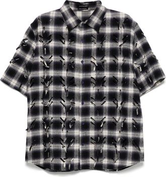 Juntae Kim Camicia con dettaglio a taglio laser - Blu