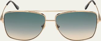 Tom Ford Reggie Metal Aviator Sunglasses