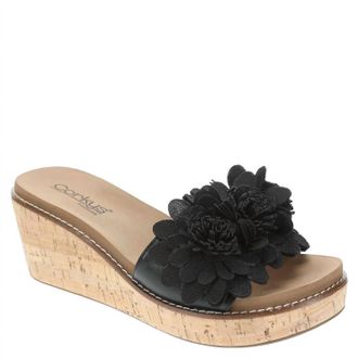 Corkys Footwear Womens Wildflower Wedge Sandal In Black