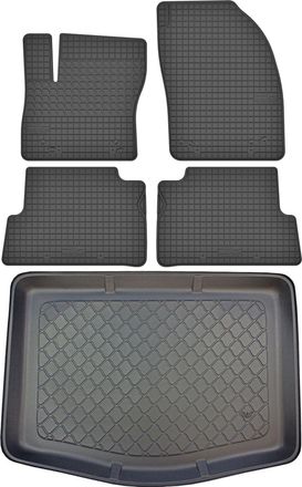 OEM Juego De Alfombrillas De Goma Para Coche Y Alfombrilla Para Maletero Para Ford C-max Ii Minivan (11/2010-06/2019)