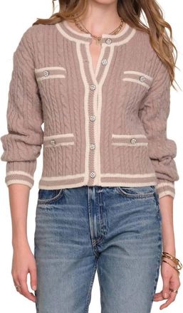 Heartloom Yara Button Down Cardigan In Sand