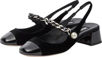 Miu Miu Black Slingback Pumps Size 37.5