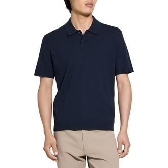 Theory Soris Knit Polo in Dark Eclipse - Qxu at Nordstrom, Size Xx-Large