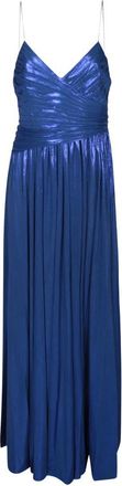 Retrof&ecirc;te Long Lam&eacute; Dress - Dames - Avondkleed - Blauw - L - Kleedjes