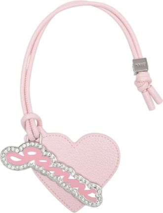 Ganni Bou Hart Spiegel - Dames - Sleutelhangers & Tashangers - Roze - ONE Size - Polyester - Accessoires