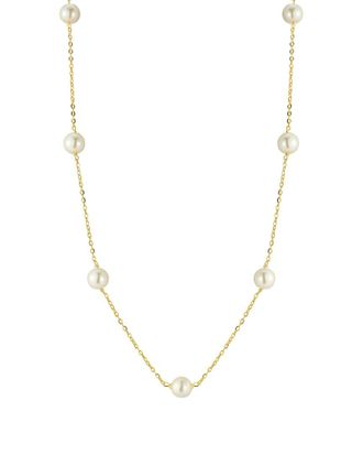 Sphera Milano 14K Over Silver 6Mm Pearl Station Choker Necklace