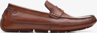 Clarks Markman Way Dark Tan Leather