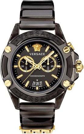 Versace Icon Active Chronograph - Heren - Horloges - Zwart - ONE Size - Accessoires